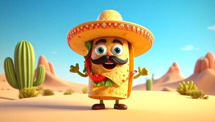 A cartoon illustration captures a funny summer beach scene with a woman in a bikini and children having fun in the sun, enjoying their ocean holiday under a bright sky with a hat and splashing water o