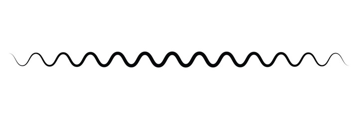 Black on white Horizontal zig zag line wave element. undulating zigzag, crisscross stripes . Vector Illustration . EPS 20 .  