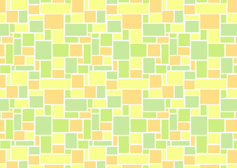 ランダムな四角形タイルのシームレス背景_シトラス