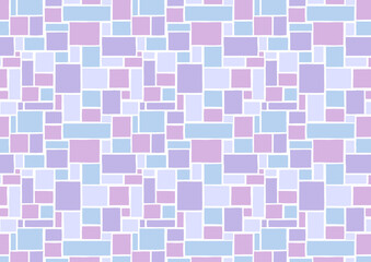 ランダムな四角形タイルのシームレス背景_パープル