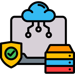 Data Security lineal color icon