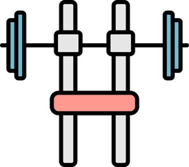 bench press illustration on a white background   