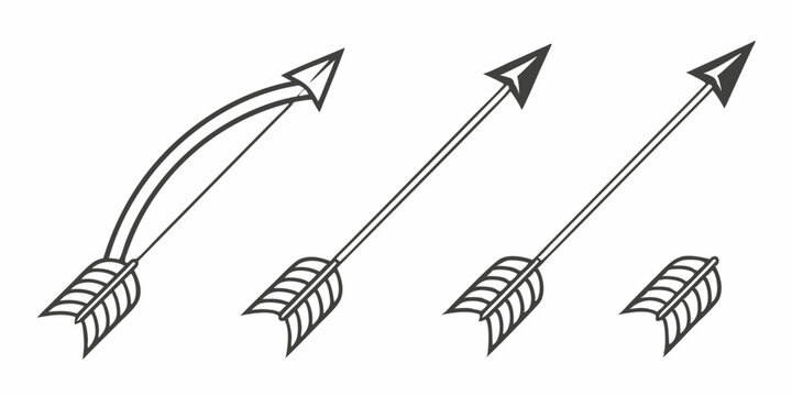 Arrows Set – Vector Collection of Directional and Decorative Arrow Icons

