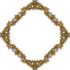 A floral frame suitable for invitations, marketing materials, or decorative purposes in graphic design.