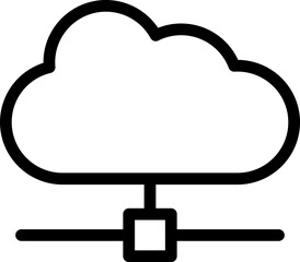 cloud server illustration on a white background   