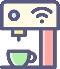 coffee machine illustration on a white background    