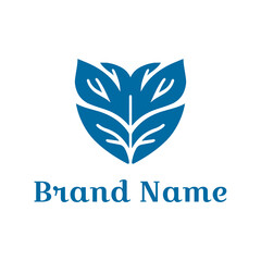 Green eco leaf symbol design for natural organic company