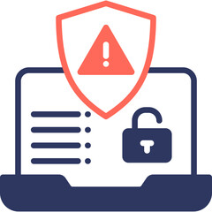 Security Warning mixed color icon