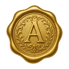 PNG Elegant golden wax seal