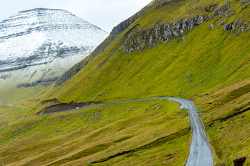 Mountain Road in Eysturoy - Faroe Islands