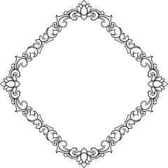 An intricate floral frame suitable for various design contexts and showcasing elegance.