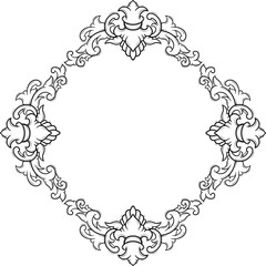 An intricate decorative frame suitable for invitations or branding.