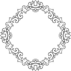 Detailed vintage frame for use in graphic design and branding projects.
