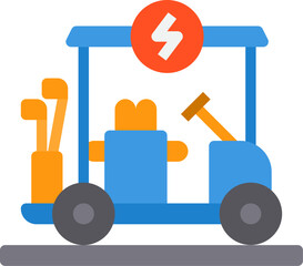 electric car  illustration on a white background   