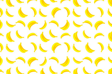 Bananas seamless pattern, vector illustration of bananas, design of bananas pattern. Perfect for background, packaging, textile, fabric, wrapping paper and other commer