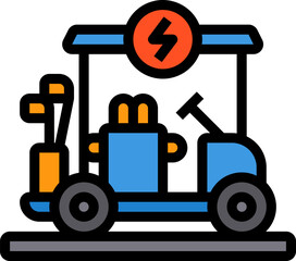 electric car illustration on a white background   