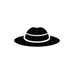 a clean minimalist vector a hat on white background.eps