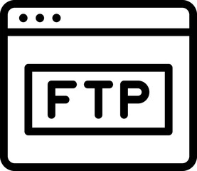 ftp illustration on a white background    
