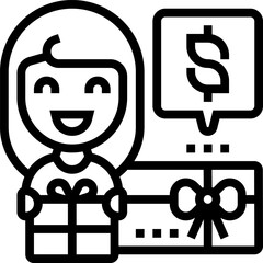 gift card illustration on a white background   