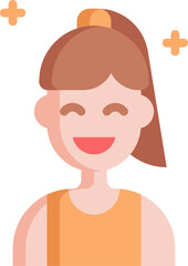 girl illustration on a white background   