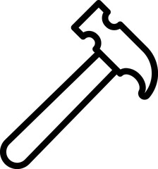 hammer  illustration on a white background   