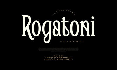 Bold tall serif font with unique shapes, ideal for titles, labels, and editorial headlines