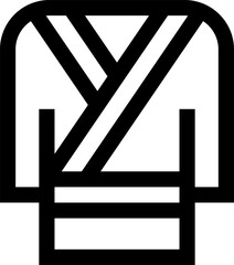 kimono illustration on a white background   