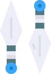 kunai illustration on a white background    