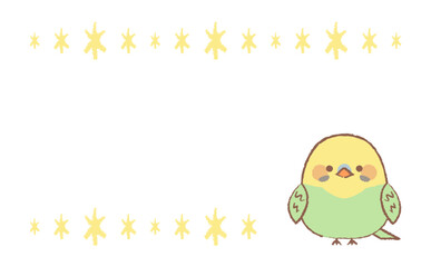 かわいいインコのメッセージカード