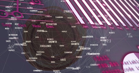 Image of data processing over network of connections