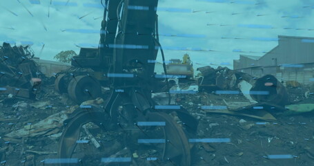 Image of graph over machines at junkyard