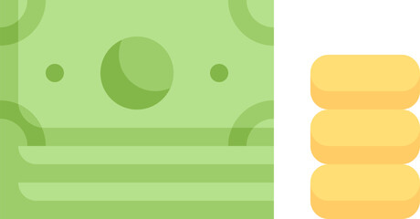 money illustration on a white background    