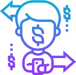 money transfer  illustration on a white background    