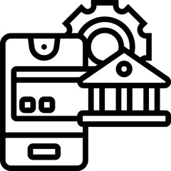 online banking illustration on a white background    