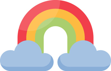 rainbow illustration on a white background       