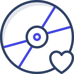 romantic music illustration on a white background        