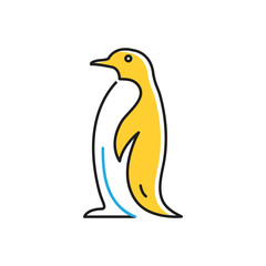 Multi color icon for penguin