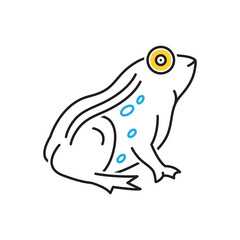 Multi color icon for frog