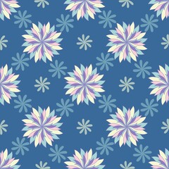 seamless floral pattern, flower , wallpaper , background, floral ,blue , pastel , purple 