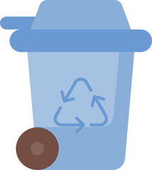 trash can illustration on a white background       