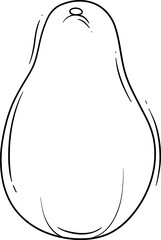 Minimalist Pear Illustration