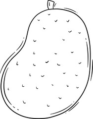Fresh jackfruit cartoon Illustration