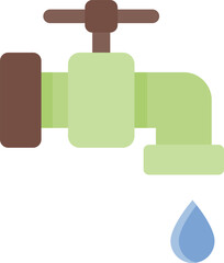 water faucet illustration on a white background        