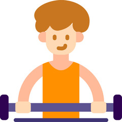 weightlifting illustration on a white background        