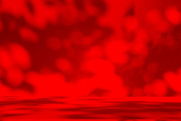 Wall interior background, studio and backdrops show products.with shadow from window color Red background for text insertion and presentation product	
