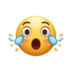 Crying Face Emoji:  A Detailed Look at This Popular Expression on transparent background