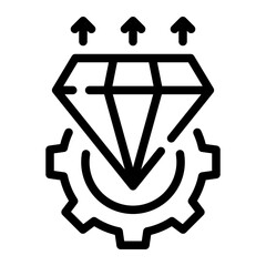 diamond line icon