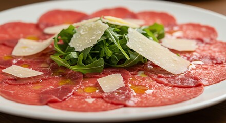 Carpaccio with Arugula and Parmesan
