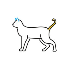 Multi color icon for cat