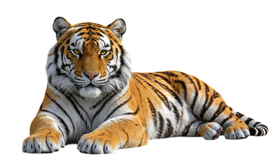 Obraz premium Tiger Cutout, Isolated Transparent Background